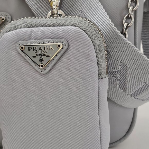 Prada Nylon 2005 Re-Edition Fiordaliso Blue Crossbody Bag - Picture 4 of 7